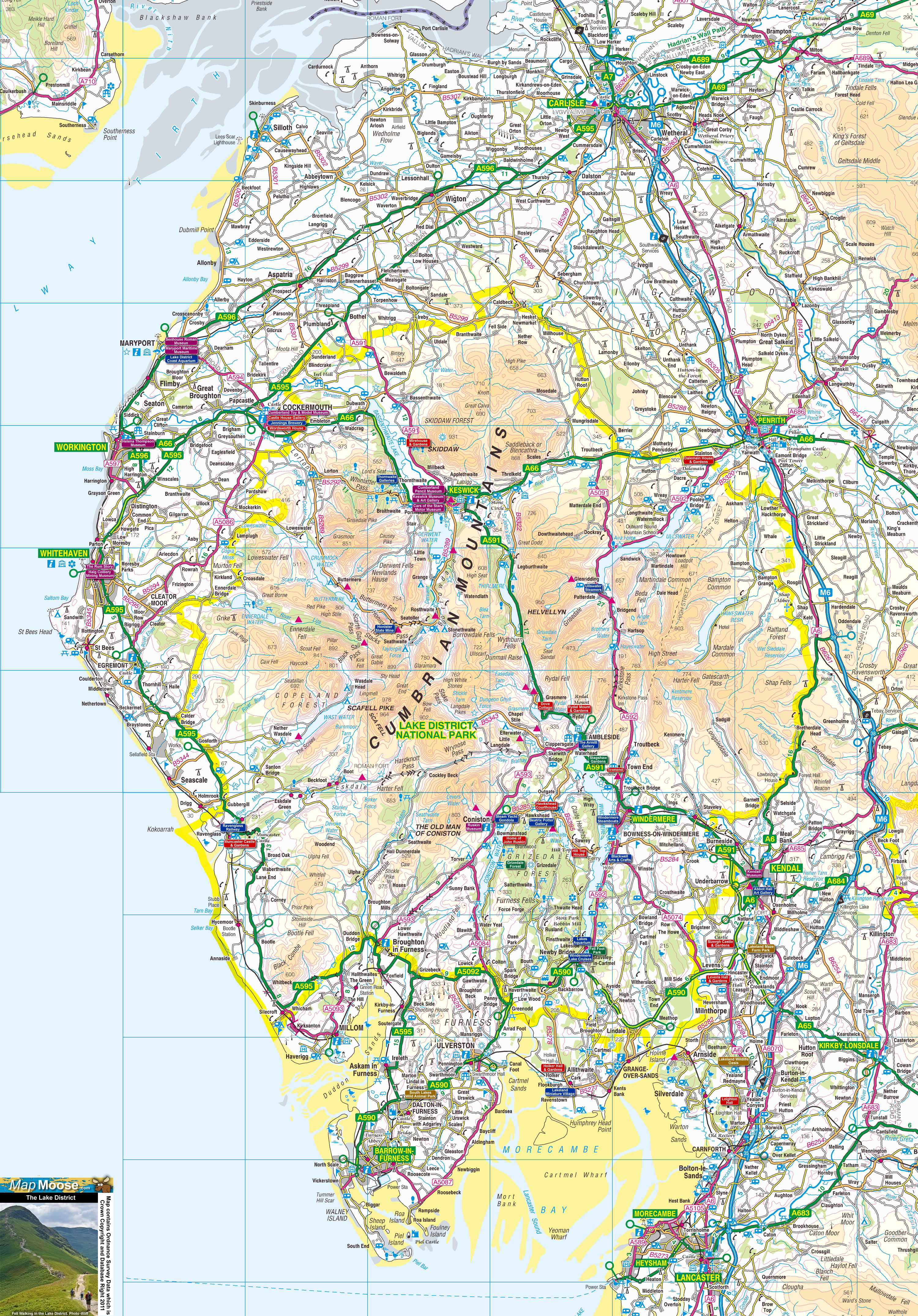 Lake District National Park Map Uk Lake District National Park Map Uk